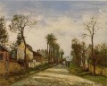 the road to versailles at louveciennes 1870 Camille Pissarro